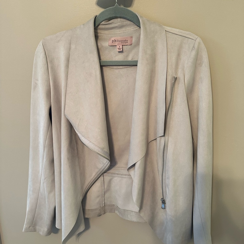 Faux Suede Cream Jacket